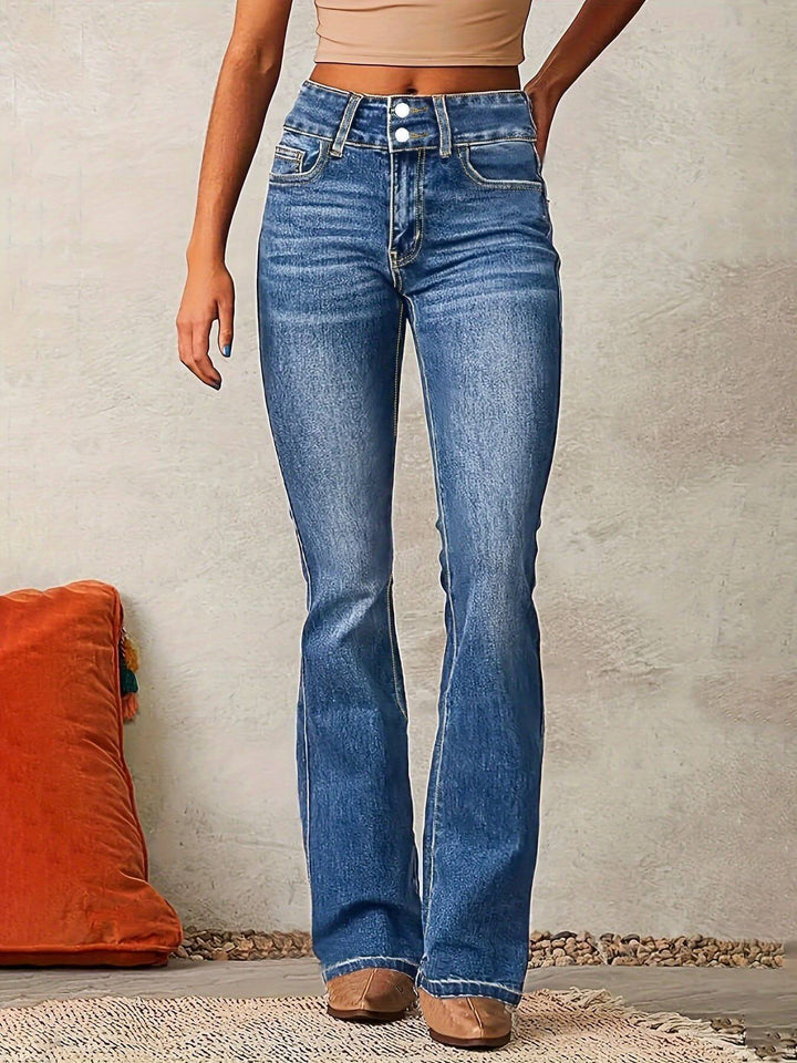 Alessia - Retro High Waist Flared Jeans