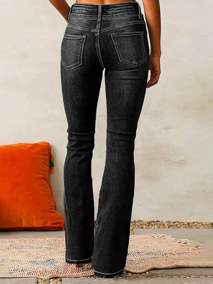 Alessia - Retro High Waist Flared Jeans