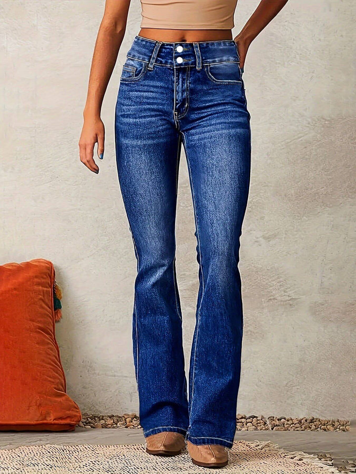 Alessia - Retro High Waist Flared Jeans