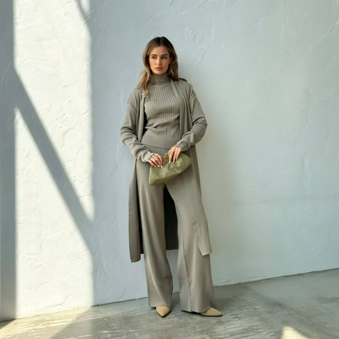 Alison – Minimalist 3 Piece Knit Set