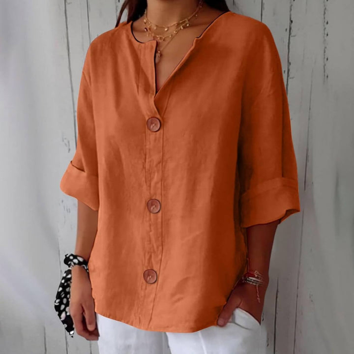 Amaya - Casual Linen Blouse