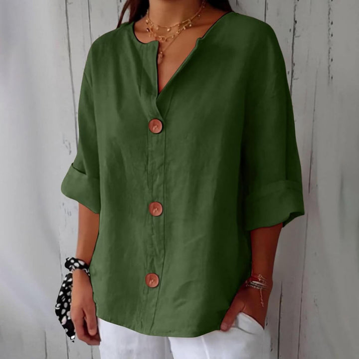 Amaya - Casual Linen Blouse