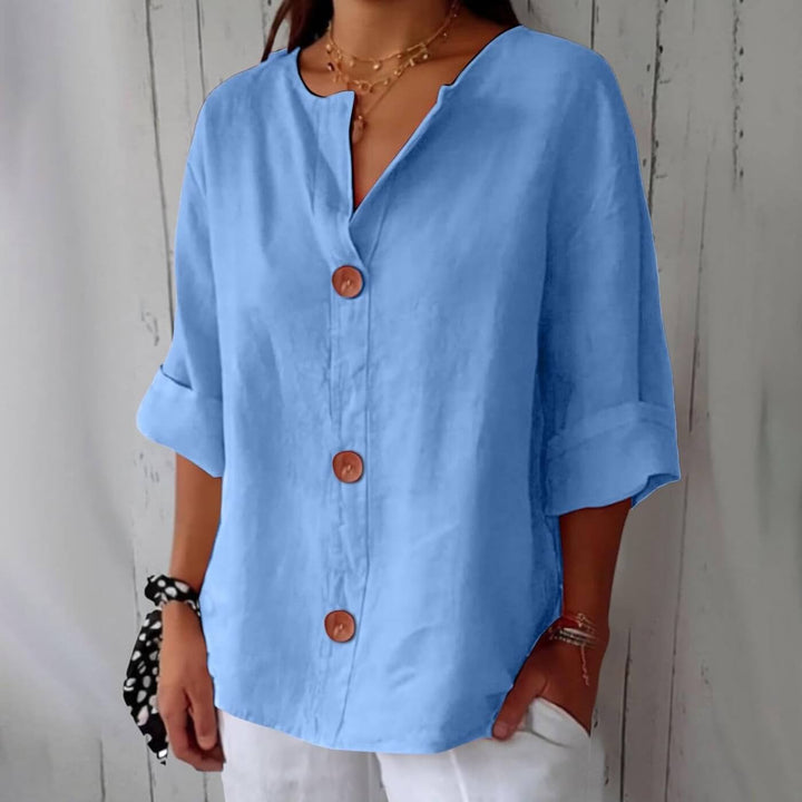 Amaya - Casual Linen Blouse