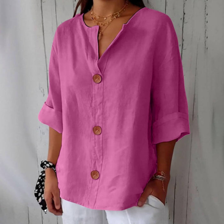 Amaya - Casual Linen Blouse