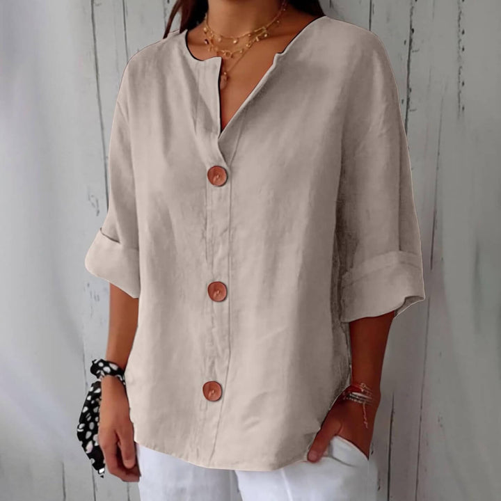 Amaya - Casual Linen Blouse