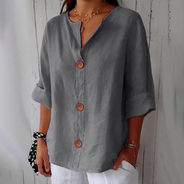 Amaya - Casual Linen Blouse