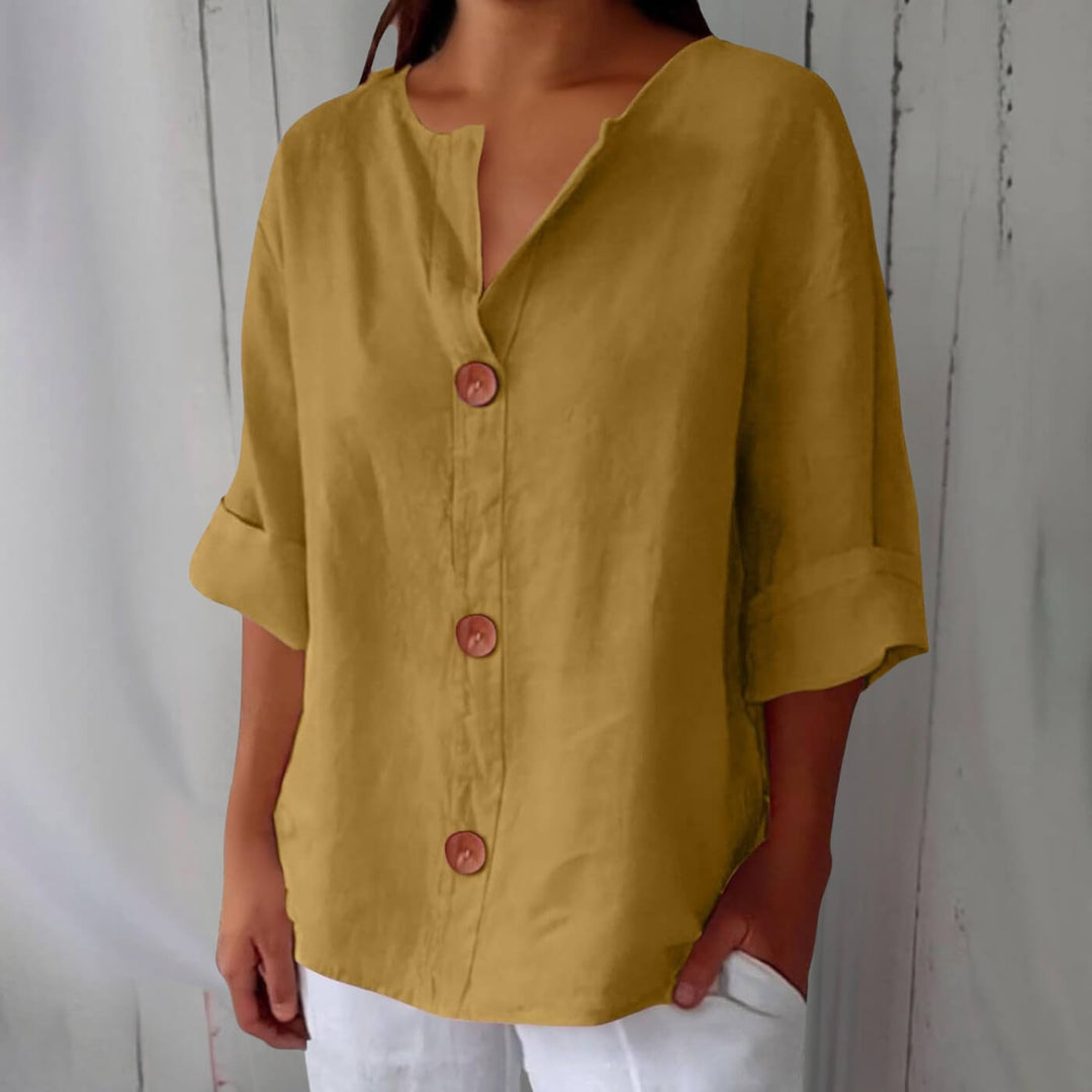 Amaya - Casual Linen Blouse