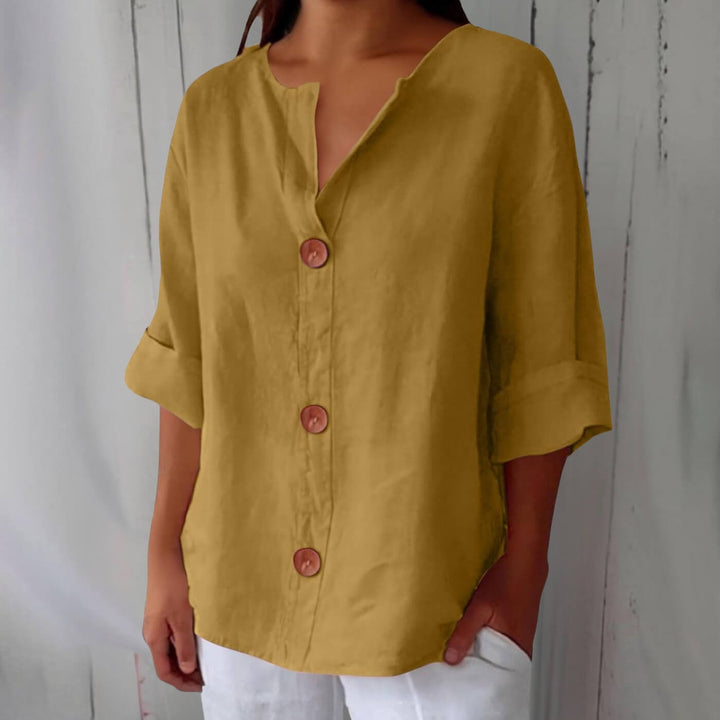 Amaya - Casual Linen Blouse