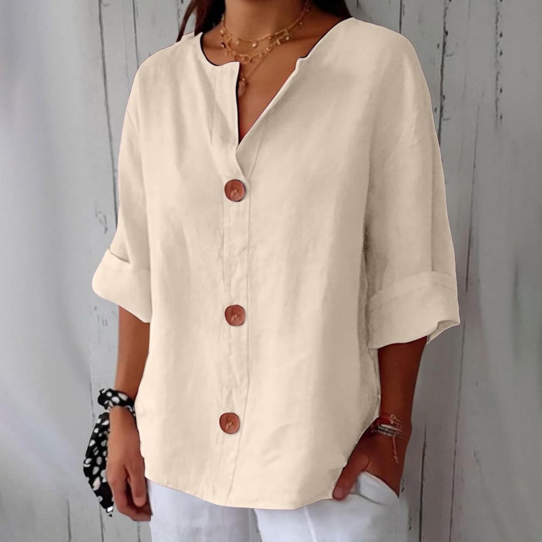 Amaya - Casual Linen Blouse