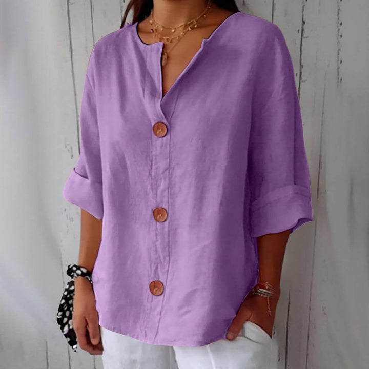 Amaya - Casual Linen Blouse