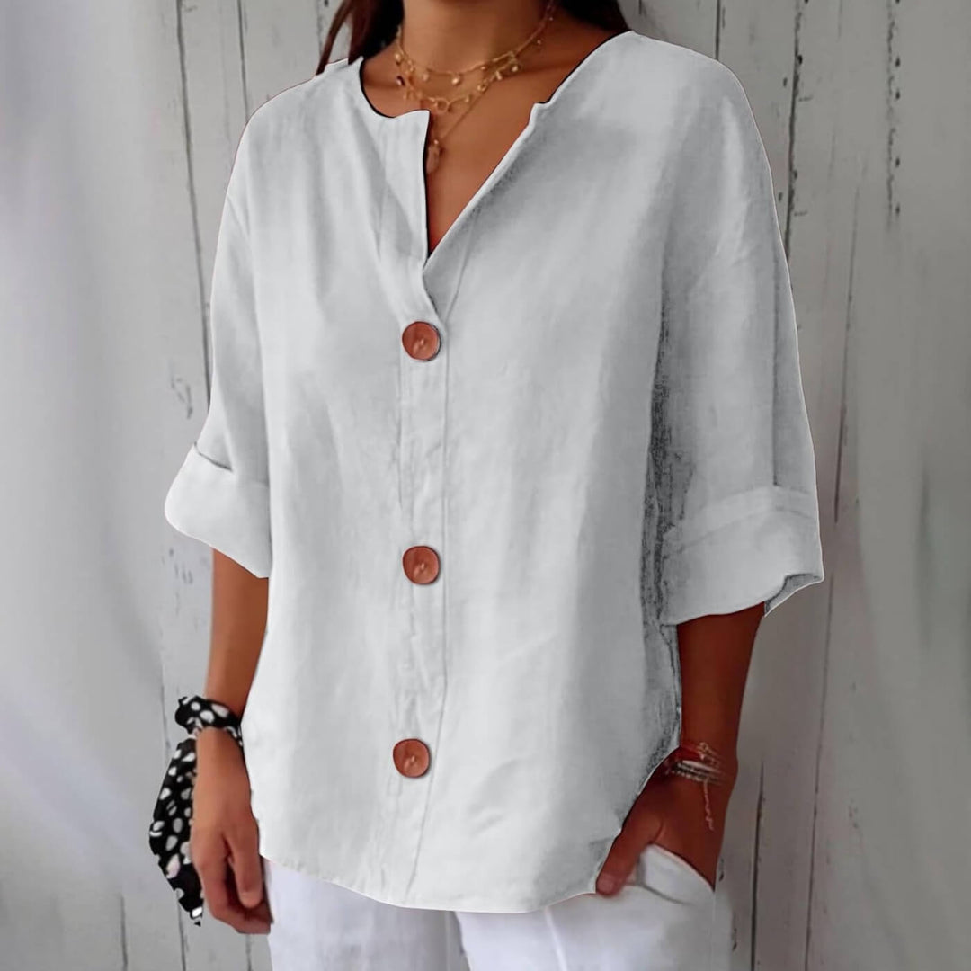 Amaya - Casual Linen Blouse