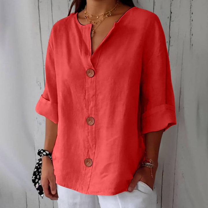 Amaya - Casual Linen Blouse