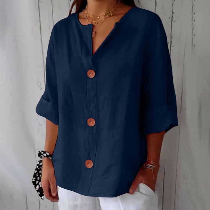 Amaya - Casual Linen Blouse