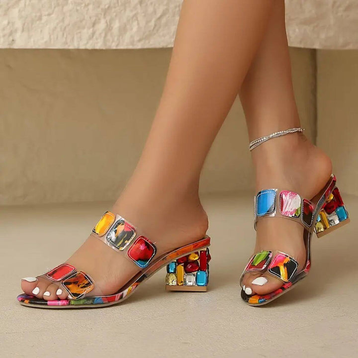Amber - Double Strap Multicolor Orthopedic Sandals