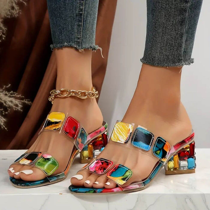 Amber - Double Strap Multicolor Orthopedic Sandals