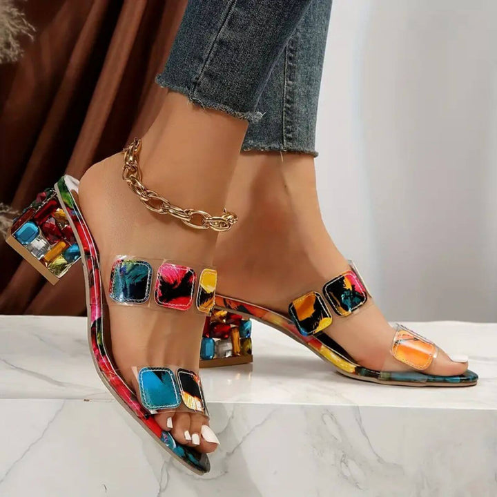 Amber - Double Strap Multicolor Orthopedic Sandals
