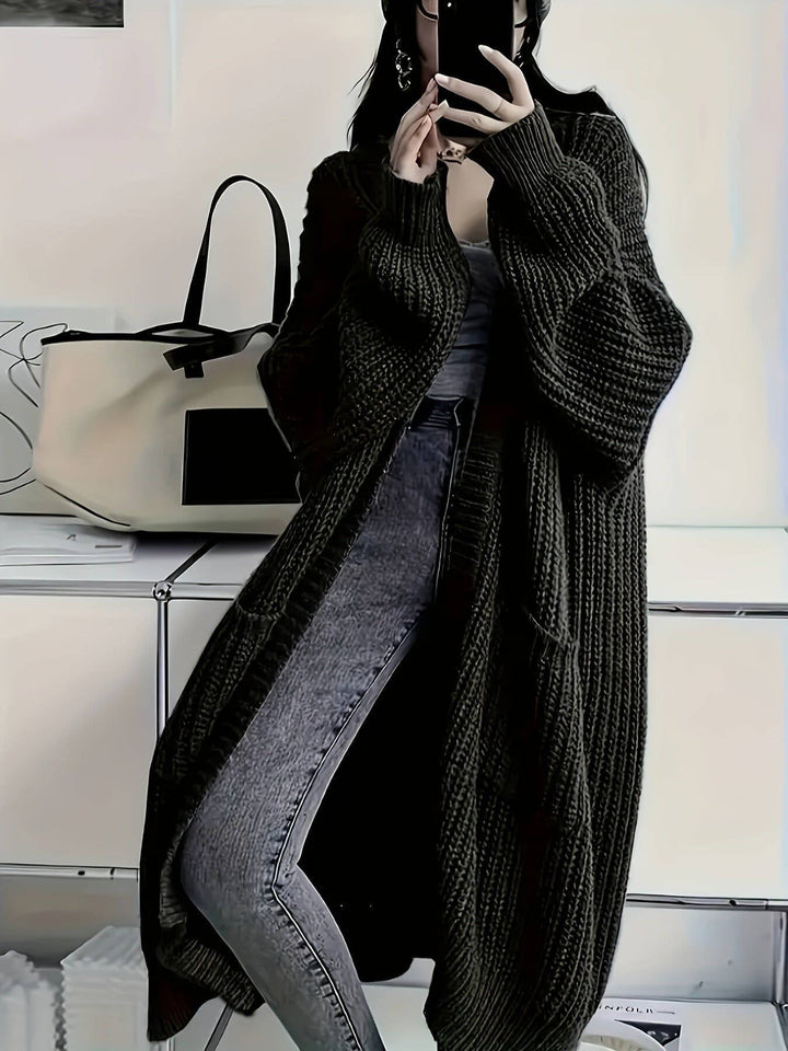 Amelia - Warm Knitted Long Cardigan