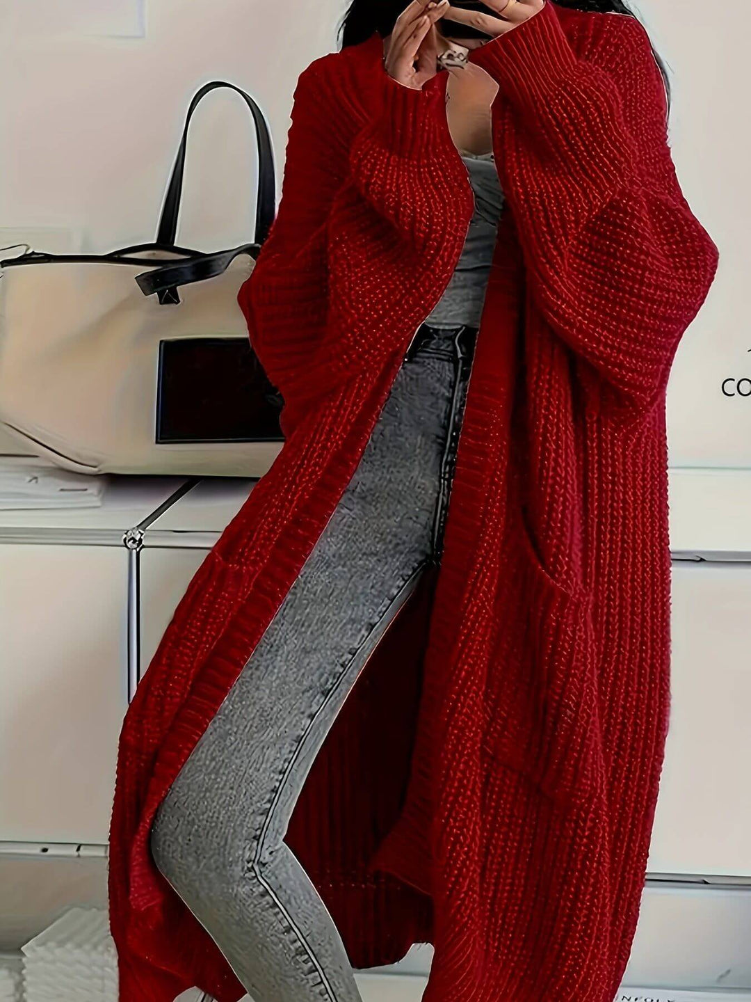 Amelia - Warm Knitted Long Cardigan