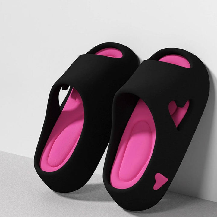 Amoura - Hollow Heart Design Cloud Flip Flops