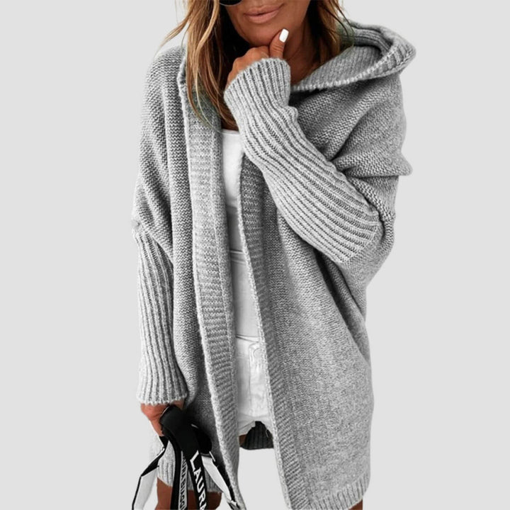 Athena - Comfortable Knit Hooded Cardigan