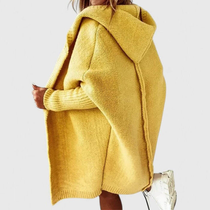 Athena - Comfortable Knit Hooded Cardigan