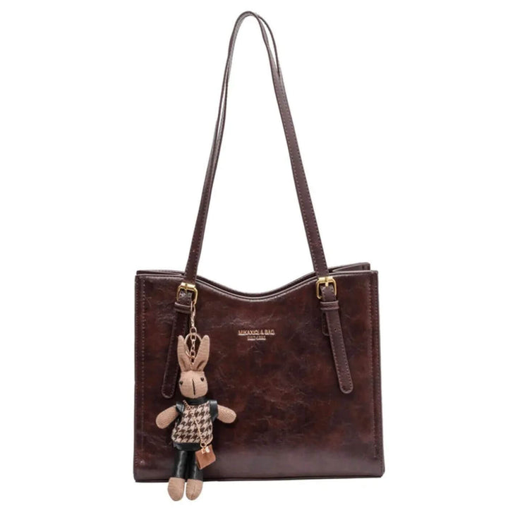 Avery – Bunny Charm Vintage Leather Shoulder Bag