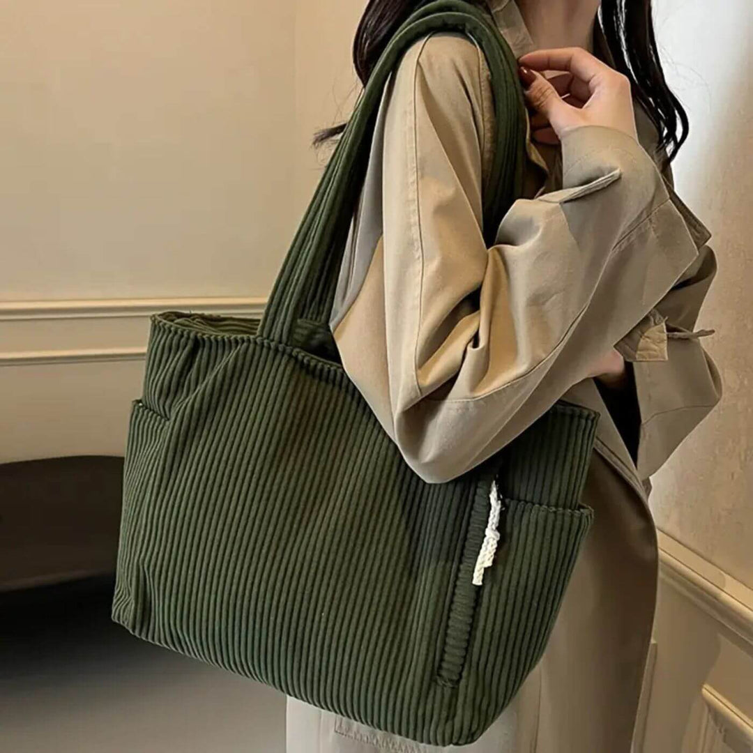 Ayla - Stylish Corduroy Tote Bag