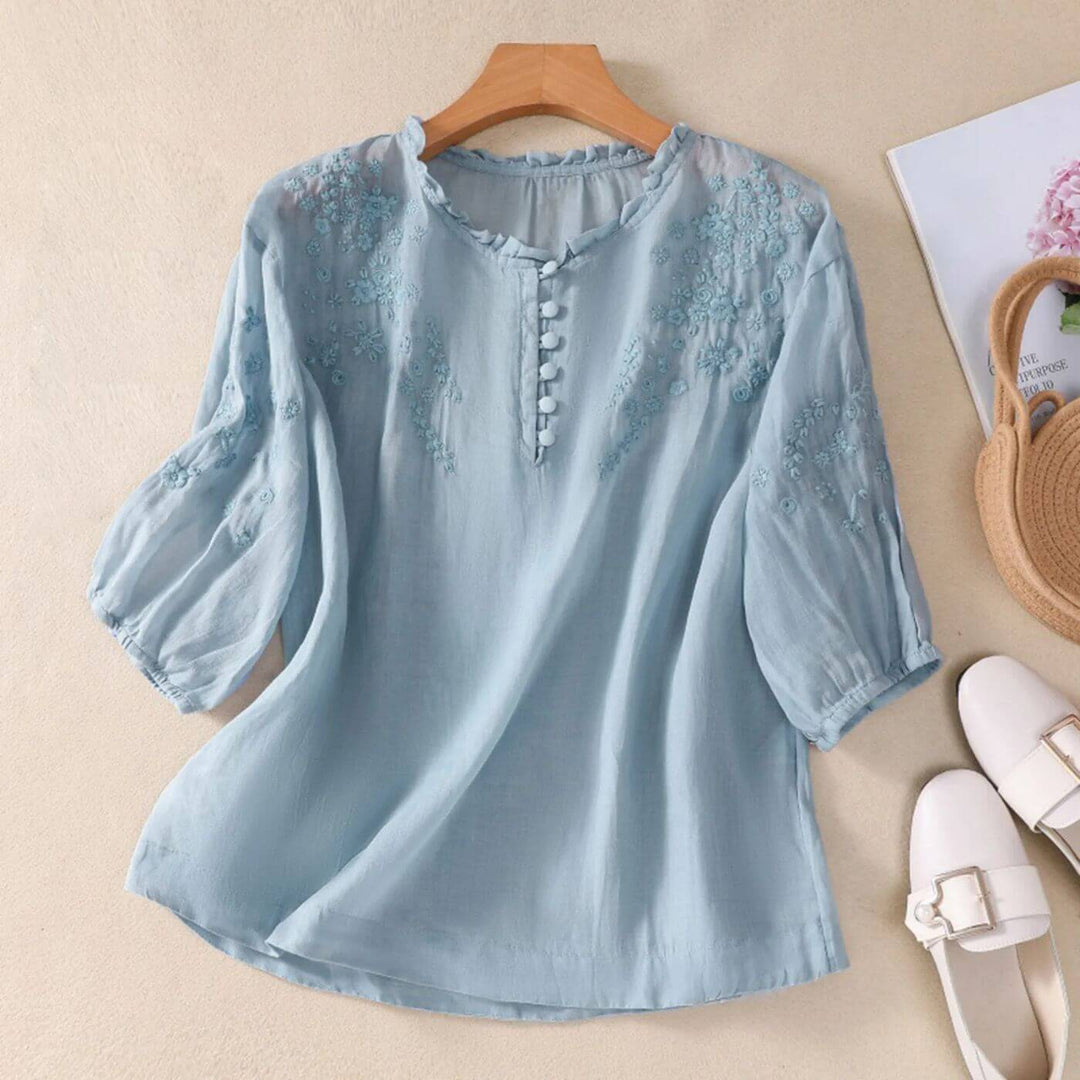 Bella – Light And Breezy Embroidered Blouse