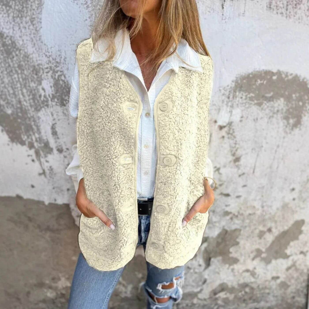 Camila - Winter Fleece Button Down Vest