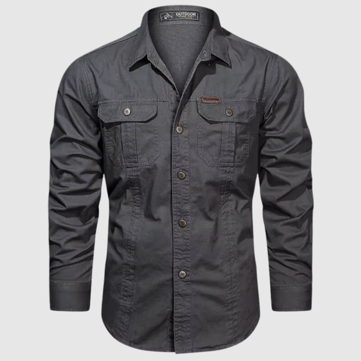 Carson - Casual Cargo Long Sleeve Shirt