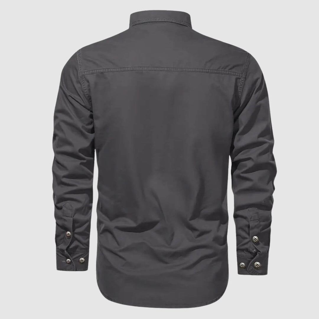 Carson - Casual Cargo Long Sleeve Shirt