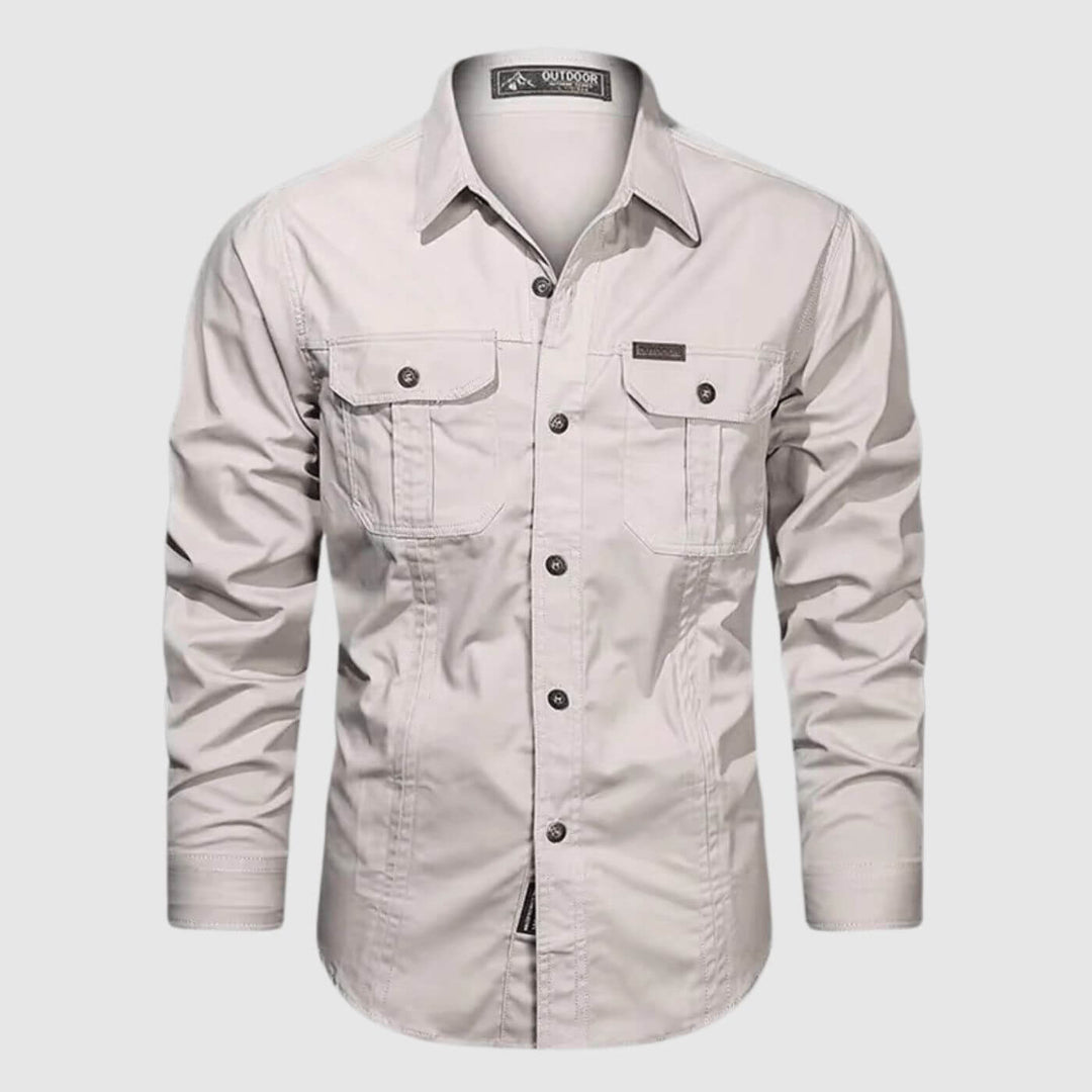 Carson - Casual Cargo Long Sleeve Shirt