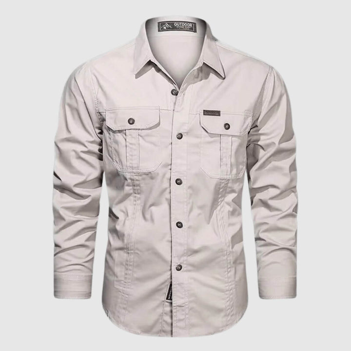 Carson - Casual Cargo Long Sleeve Shirt