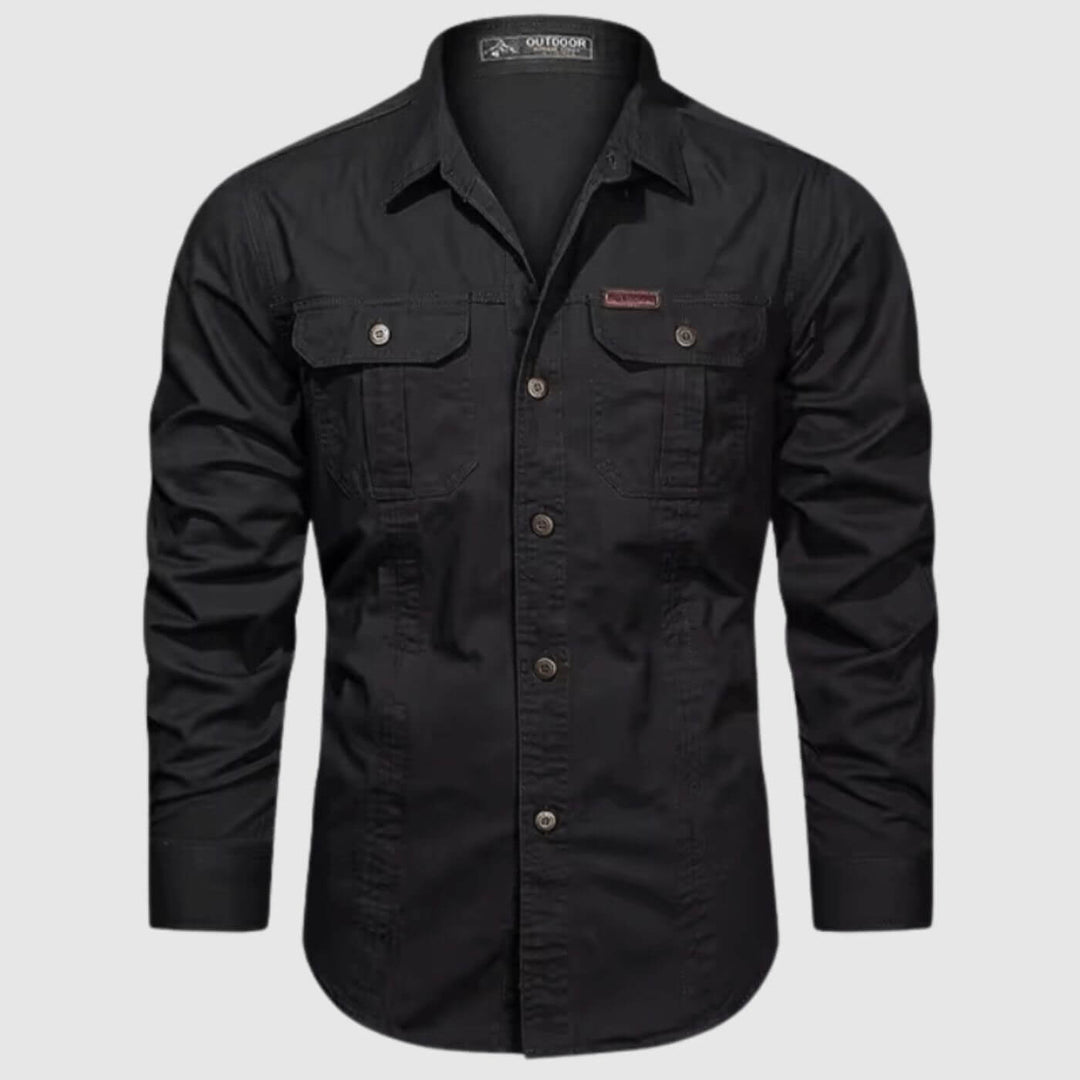 Carson - Casual Cargo Long Sleeve Shirt