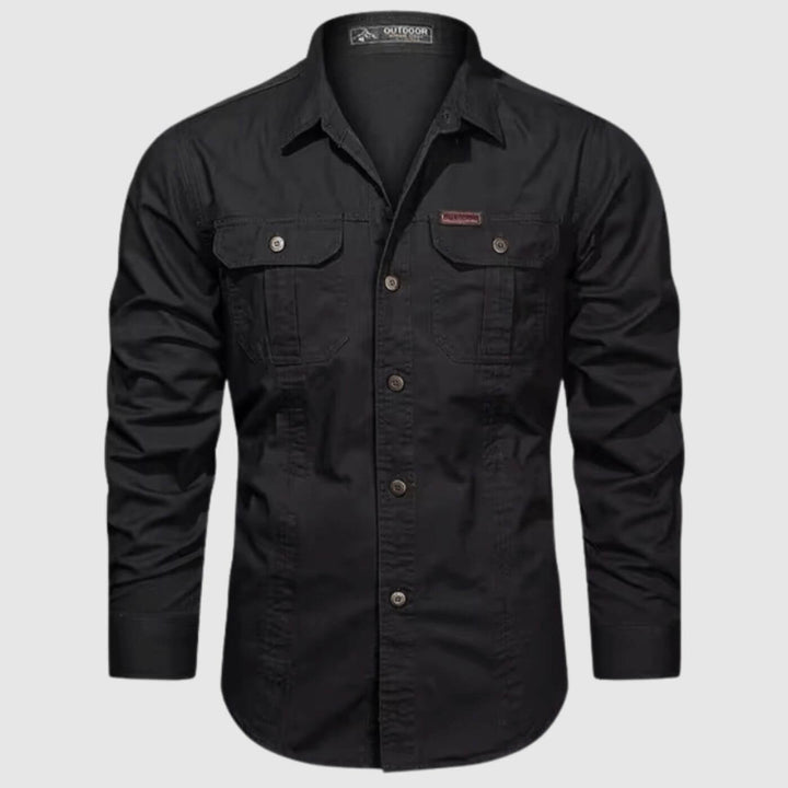 Carson - Casual Cargo Long Sleeve Shirt