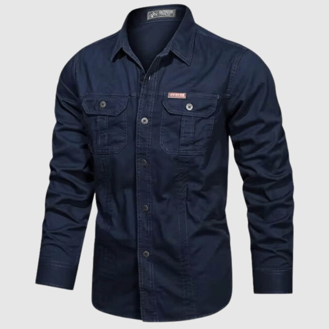 Carson - Casual Cargo Long Sleeve Shirt