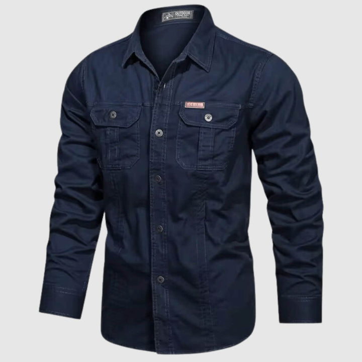Carson - Casual Cargo Long Sleeve Shirt