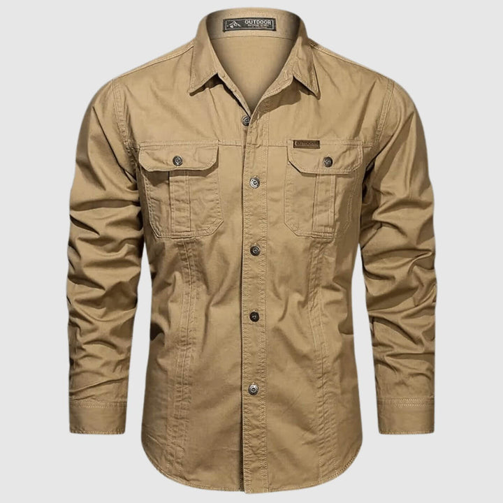 Carson - Casual Cargo Long Sleeve Shirt