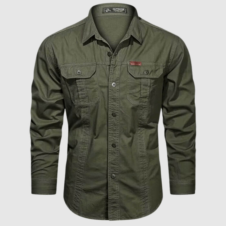 Carson - Casual Cargo Long Sleeve Shirt