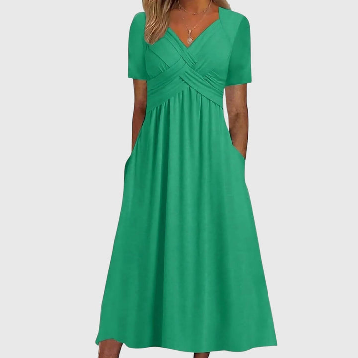 Christina – Tummy Coverage Elegant Midi Dress