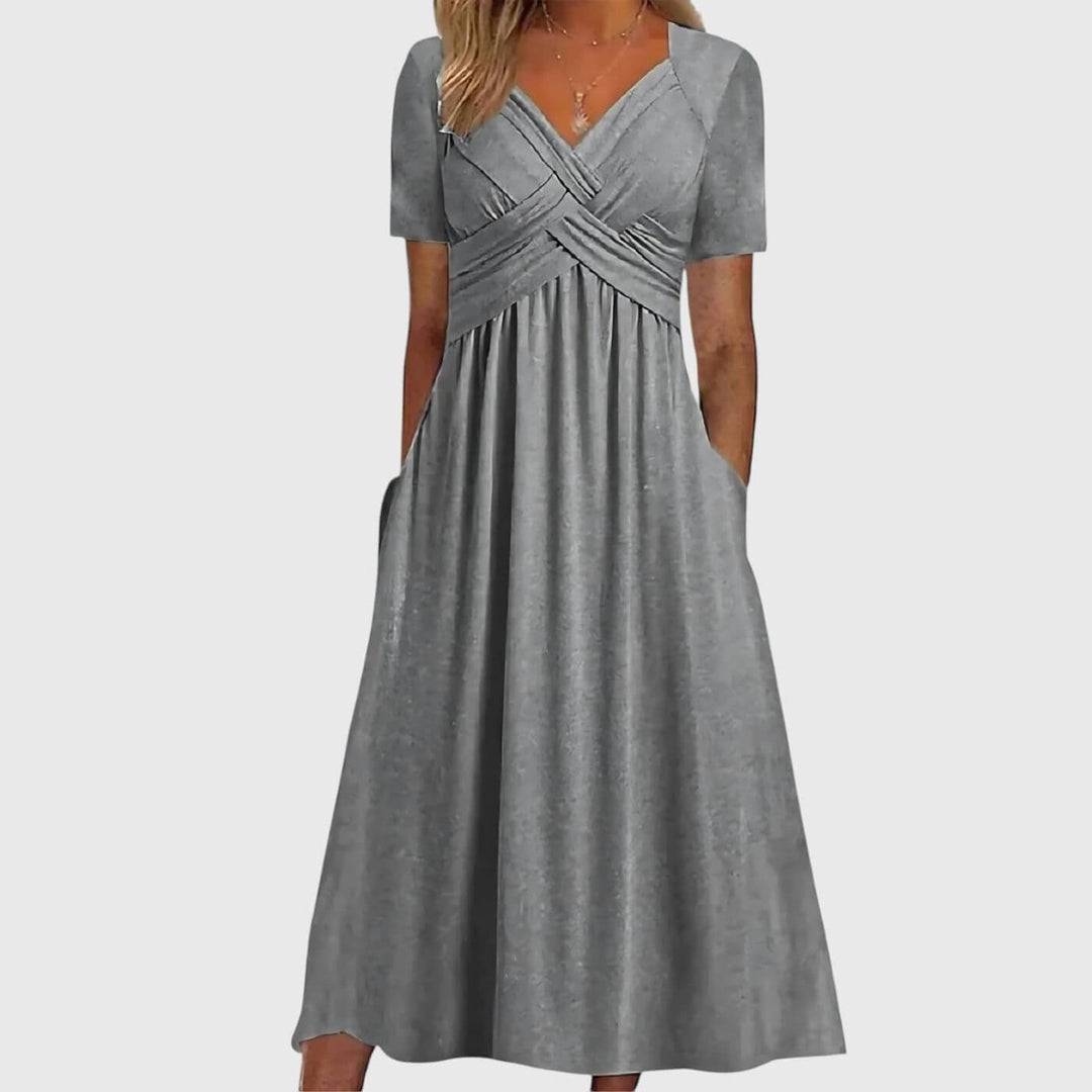 Christina – Tummy Coverage Elegant Midi Dress