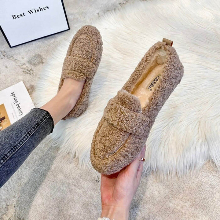 Clara - Plush Winter Warm Slip On Loafers