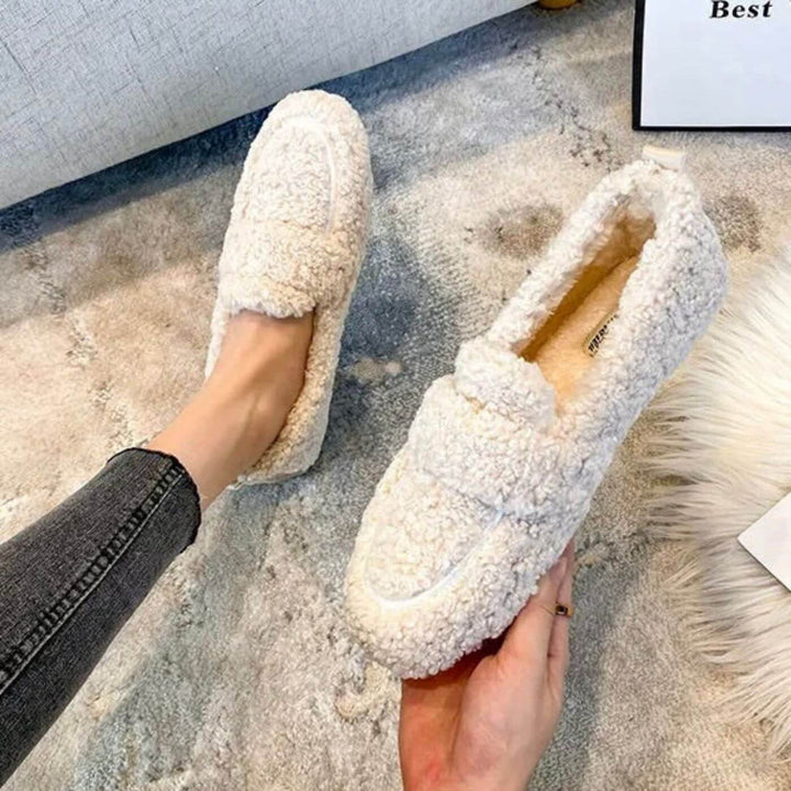 Clara - Plush Winter Warm Slip On Loafers