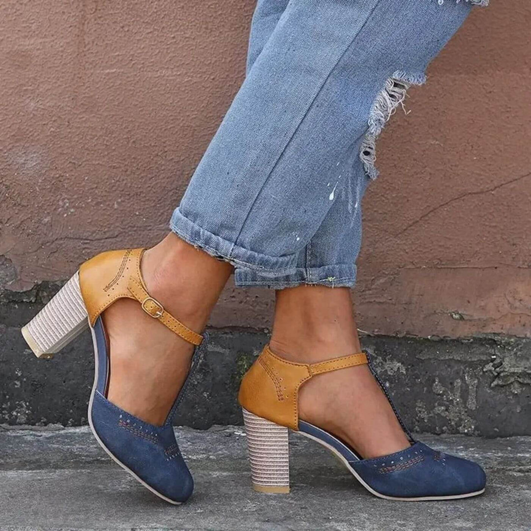 Clarice – Elegant Block Heel Orthopedic Sandals