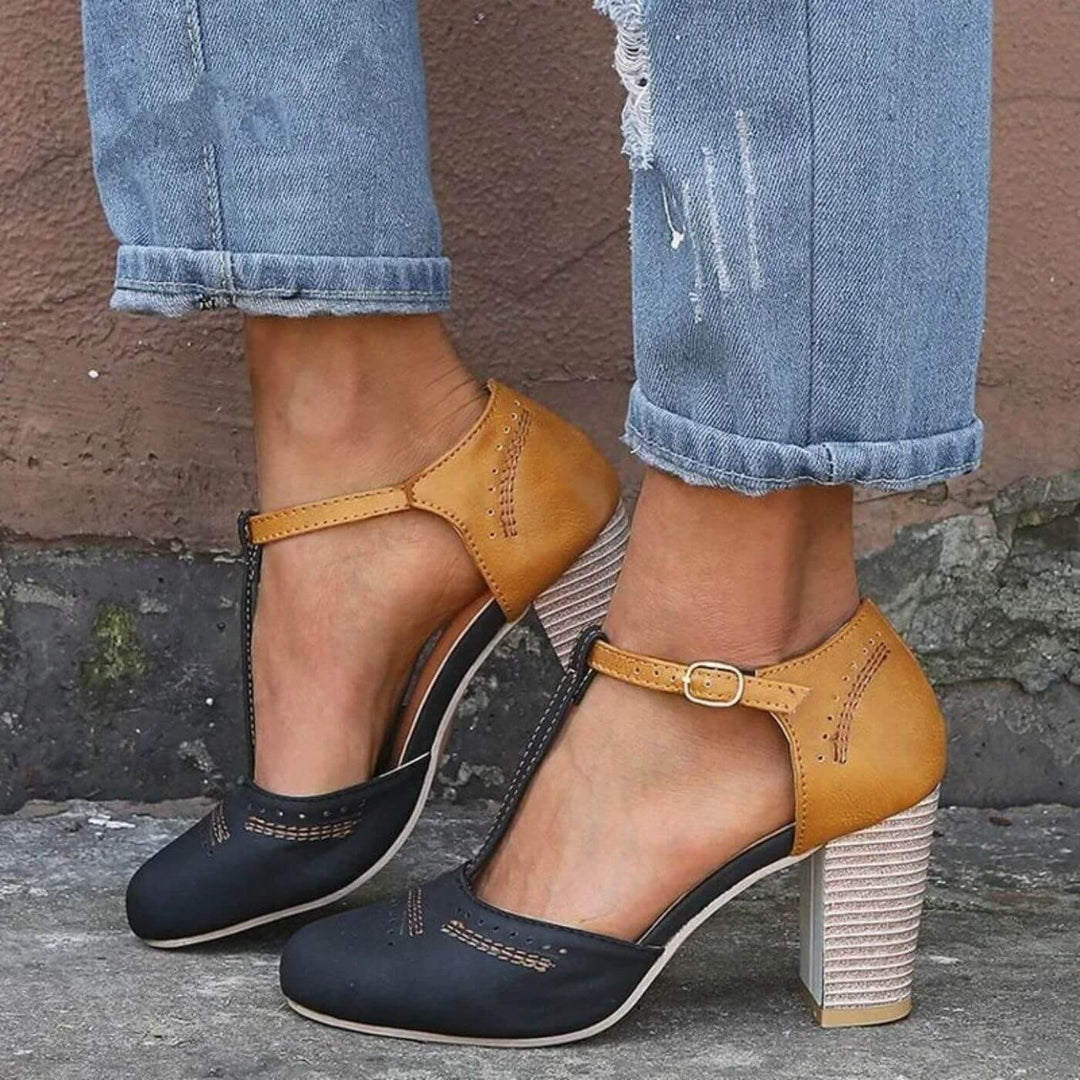 Clarice – Elegant Block Heel Orthopedic Sandals