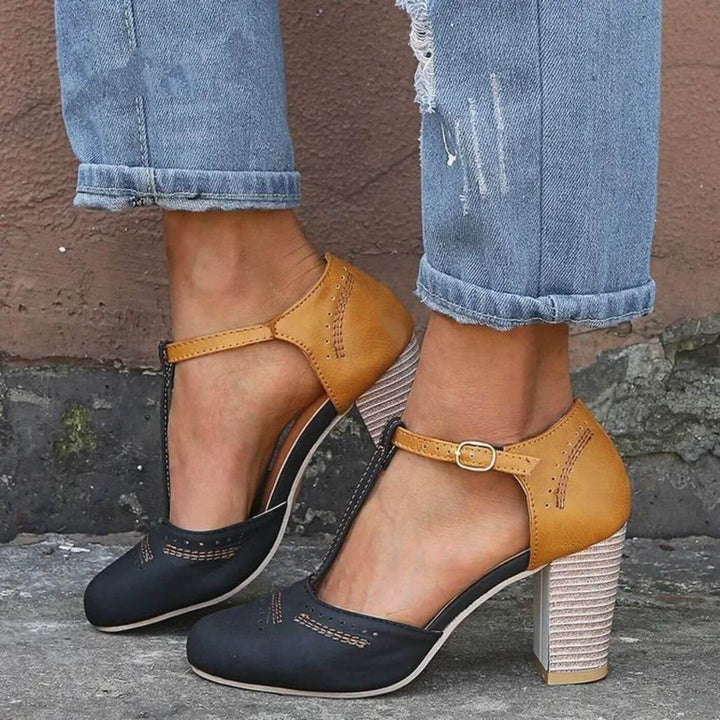Clarice – Elegant Block Heel Orthopedic Sandals