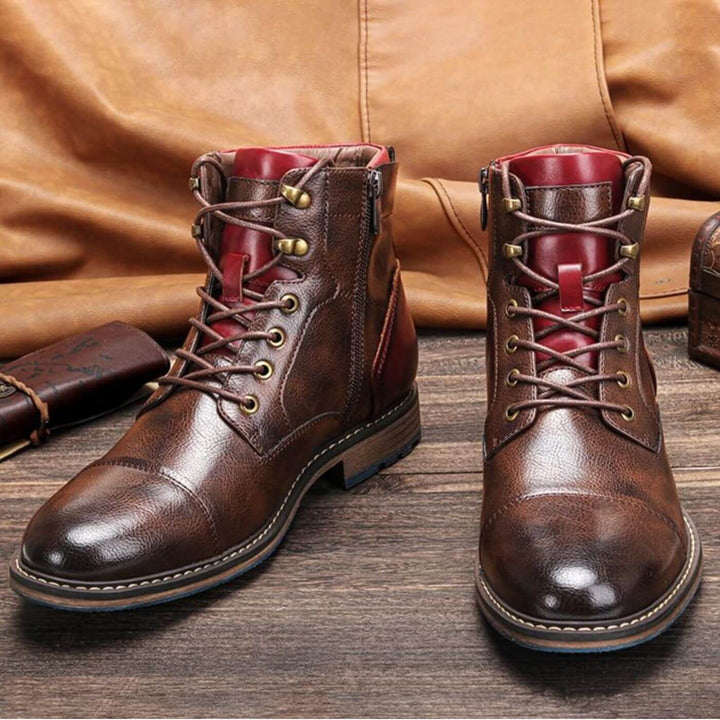 Connor - Premium Leather Oxford Boots