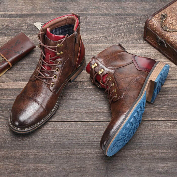 Connor - Premium Leather Oxford Boots