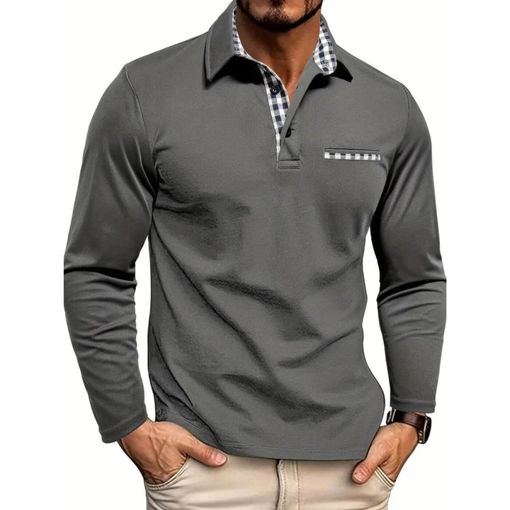 Damian - Comfortable Long-Sleeve Polo Shirt