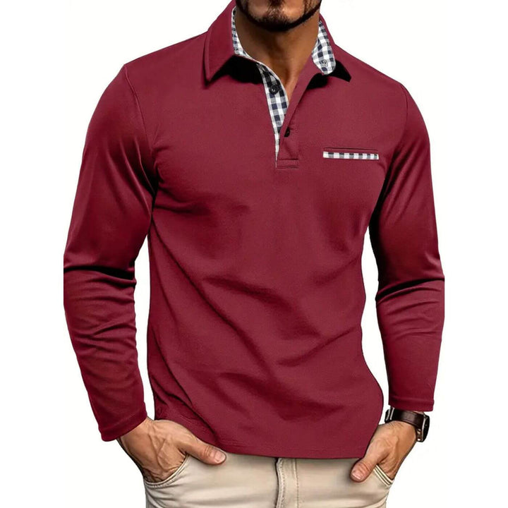 Damian - Comfortable Long-Sleeve Polo Shirt